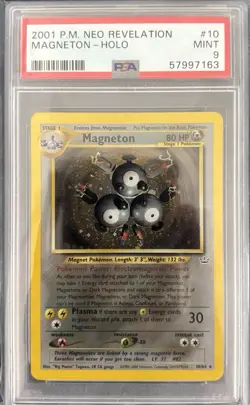 PSA 9 Magneton Holo 10/64 Neo Revelation Pokemon Card 2001 - Image 1