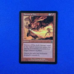 MTG TORRENT OF FIRE Magic The Gathering Promo CCG Trading Card - Image 1