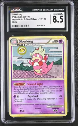 CGC 8.5 Slowking 2010 HeartGold & SoulSilver 12/123 Holo Pokemon Card - Image 1