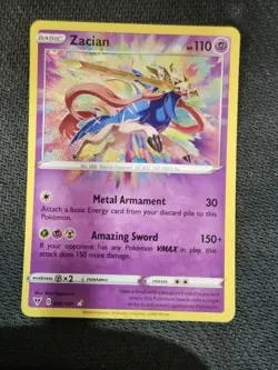 ZACIAN - 082/185 - VIVID VOLTAGE - AMAZING RARE - POKEMON CARD - Image 1