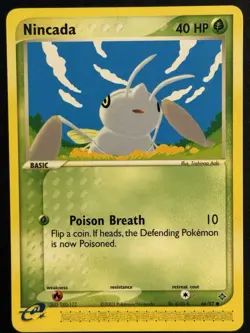 Nincada #66/97 Dragon E-Reader Common Pokemon Card NM - Image 1