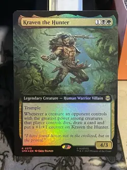 Kraven the Hunter #273 FOIL EXTENDED NM/M MTG Spiderman Magic Card - Image 1