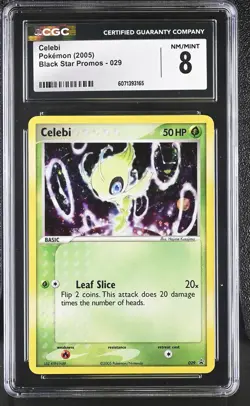 CGC 8 Celebi 2005 Black Star Promos 029 Holo Pokemon Card - Image 1