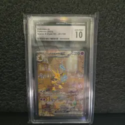 CGC 10 GEM MINT Alakazam ex 2023 Scarlet & Violet 151 201/165 SIR Pokemon Card - Image 1