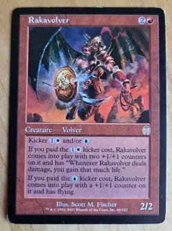 Magic The Gathering Rakavolver LP MTG Apocalypse Rare Nonfoil Gold Creature - Image 1