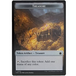 x1 Food/Treasure Double Sided Token MTG FDN M/NM Foundations - Image 2