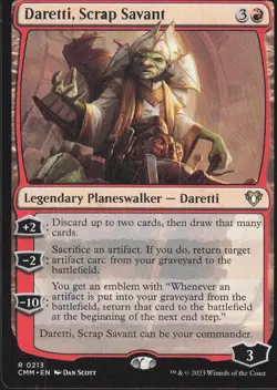 Daretti, Scrap Savant 2023 MTG Planeswalker #213 Masters/Rare Commander Masters - Image 1