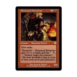 WOTC MtG Torment Possessed Barbarian (R) (Foil) NM - Image 1