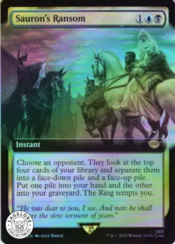 MTG Sauron's Ransom (Extended Art) (371) | NM Foil | Lord of the Rings {LTR} - Image 1