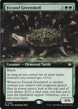 MTG Fecund Greenshell (Extended Art) (362) | NM | Bloomburrow {BLB} - Image 1
