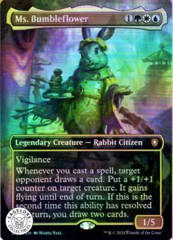MTG Ms. Bumbleflower (Borderless) (3) | NM Foil | Commander: Bloomburrow {BLC} - Image 1