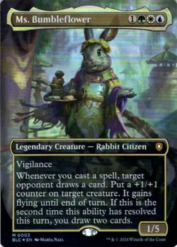 MTG Ms. Bumbleflower (Borderless) (3) | NM Foil | Commander: Bloomburrow {BLC} - Image 2