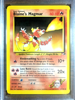 Blaine's Magmar Uncommon #37 - PSA NM-MT 8 - Gym Heroes Unlimited - Pokemon TCG - Image 2