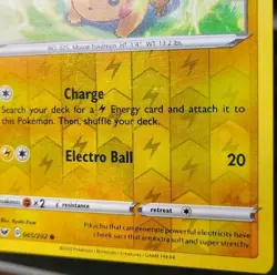 POKEMON PIKACHU 065/202 REVERSE HOLO SWORD & SHIELD LP - Image 5