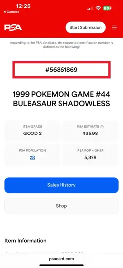 PSA 2 VG LOW POP 28 👀1999 WOTC POKEMON BASE SET SHADOWLESS BULBASAUR 44/102 - Image 3
