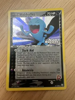 Pokemon Rocket's Wobbuffet 47/109 Team Rocket Returns Reverse Holo Stamped MP - Image 1