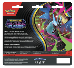 Sealed Pokemon Phantasmal Flames 3 Pack Blister PRESALE 11/14 SHIPS SAME DAY - Image 2