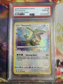 Pokemon Rayquaza Vivid Voltage 138/185 PSA 10 Amazing Rare Gem Mt - Image 1