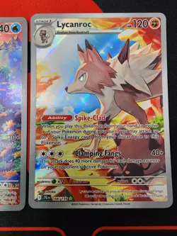 Pokemon Journey Together Lot of 2 Illustration Rares - Wailord + Lycanroc - Image 3