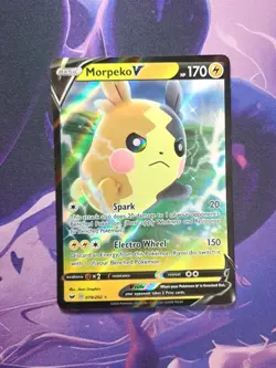 Pokemon TCG Morpeko V 079/202 Sword & Shield Base Set Ultra Rare - Image 1