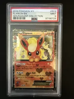 Pokemon XY Generations Radiant Collection Flareon PSA 9 #RC6 - Image 1