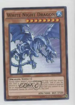 White Night Dragon 1st Ed. YuGiOh Rise of the True s Structure Deck #SR02-EN0011 - Image 1