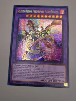 Yugioh Starving Venom Predapower Fusion Dragon Prismatic Secret MP23-EN081 NM - Image 2