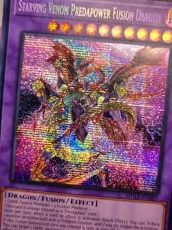Yugioh Starving Venom Predapower Fusion Dragon Prismatic Secret MP23-EN081 NM - Image 3