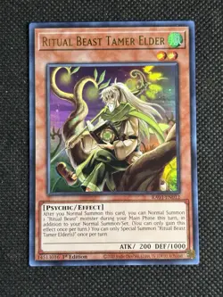 YuGiOh! - Ritual Beast Tamer Elder RA03-EN012 Ultra Rare 1st Edition Near Mint - Image 1