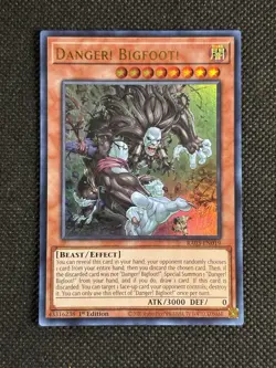 YuGiOh! - Danger! Bigfoot! RA03-EN019 Ultra Rare 1st Edition Near Mint - Image 1