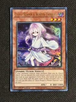 YuGiOh! Ghost Reaper & Winter Cherries Alt RA03-EN014 Ultra Rare 1st Edition NM - Image 1