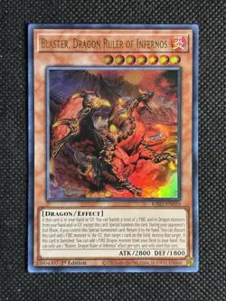 YuGiOh! - Blaster, Dragon Ruler of Infernos RA03-EN010 Ultra Rare 1st Edition NM - Image 1