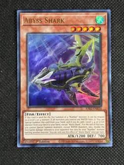 YuGiOh! - Abyss Shark RA03-EN030 Ultra Rare 1st Edition Near Mint - Image 1