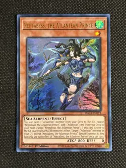 YuGiOh! - Neptabyss, the Atlantean Prince RA03-EN013 Ultra Rare 1st Edition NM - Image 1
