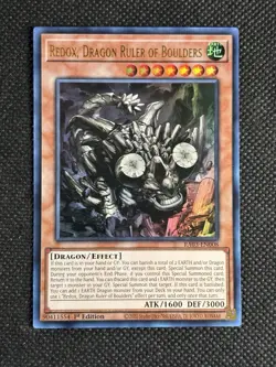 YuGiOh! - Redox, Dragon Ruler of Boulders RA03-EN008 Ultra Rare 1st Edition NM - Image 1