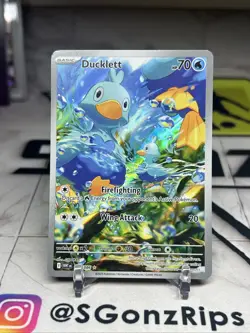 Ducklett AR 109/086 White Flare Pokemon Card Game English - Image 1