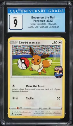 CGC 9 Eevee On The Ball Futsal Promo 2020 Pokemon Card #002 - Image 1