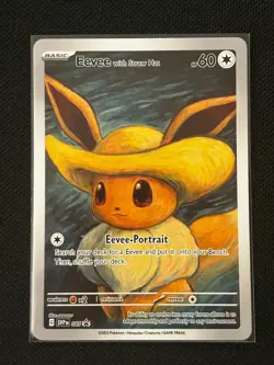 Eevee with Straw Hat Pokemon x Van Gogh Black Star Promo ACG Art Card - NM - Image 1