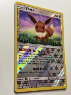 Eevee 101/149 Common SM Base Set Reverse Holo Pokemon Card - Image 2