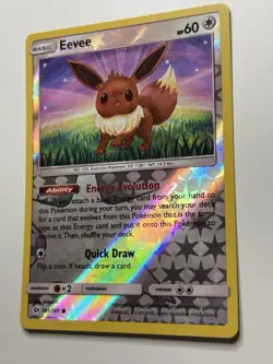 Eevee 101/149 Common SM Base Set Reverse Holo Pokemon Card - Image 3