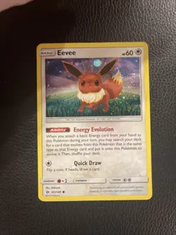 Eevee Sun & Moon Base Set 101/149 Holo Pokemon TCG Card - Image 1