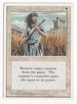 Swords to Plowshares 4th Edition Magic Cards MP - Image 1
