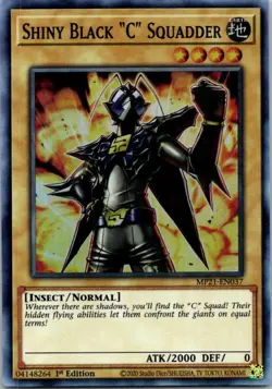 Shiny Black "C" Squadder MP21-EN037 Yu-Gi-Oh! Card NM 1st Edition - Image 1