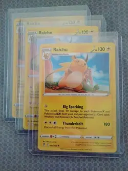 Raichu HOLO RARE card 50/203 Sword & Shield Evolving Skies 2021 Pokemon TCG - NM - Image 1