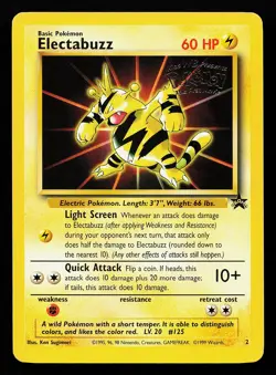 Electabuzz 2 Movie WOTC Black Star Promo Pokemon Card - Image 1