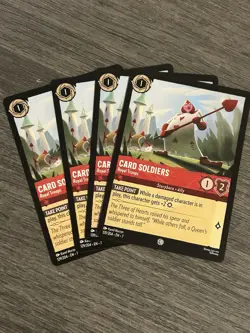 Disney Lorcana Card Soldiers - Royal Troops 129/204 Archazia's Island 4 Cards CM - Image 1