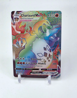 Custom SPARKLING HOLO Charizard V Card READ DESCRIPTION BELOW - Image 1