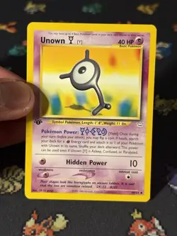 Pokemon Card Unown Y 40/64 Neo Revelation FIRST EDITION - (NM) - Image 2