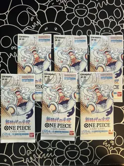 6x OP05 BOOSTER PACK ONE PIECE CARD GAME AWAKENING OF THE NEW ERA JAPANESE - Image 1
