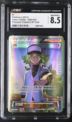 CGC 8.5 N 2017 Fates Collide 105a/124 Holo Pokemon Card - Image 1